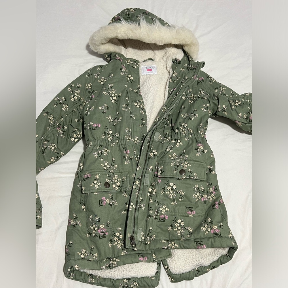 Children’s Place Girls Winter Fur Coat